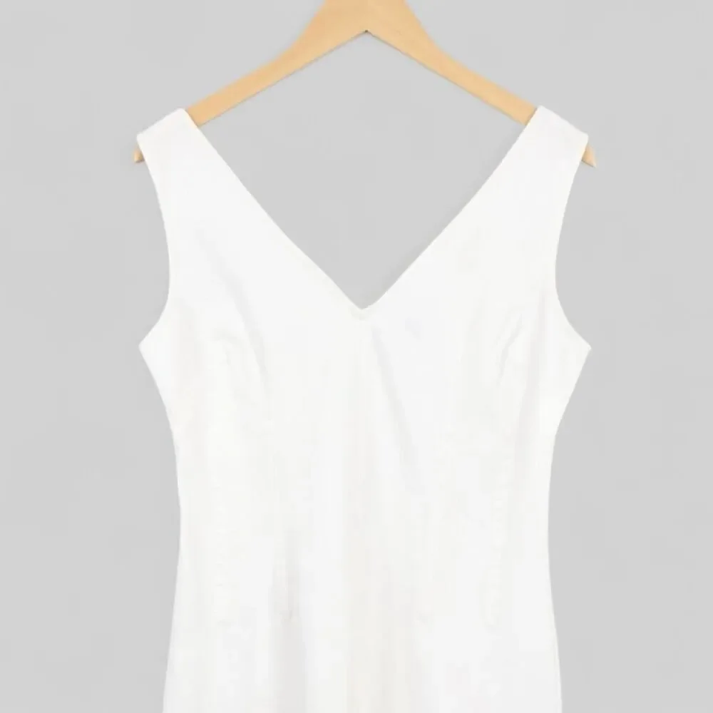 J. Crew Corset midi dress in stretch twill in White Size 10 NWT CI668
